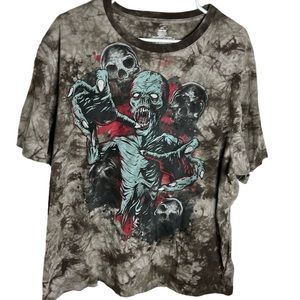 Zombie Skull 2XL Tie Dye Shirt